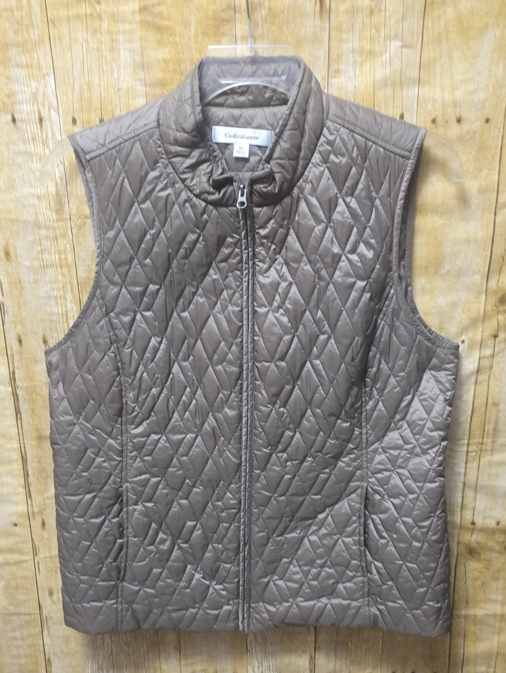 Coldwater Creek | Women's | Quilted Taupe | Vest | Size XL
